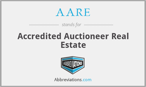 AARE - Accredited Auctioneer Real Estate