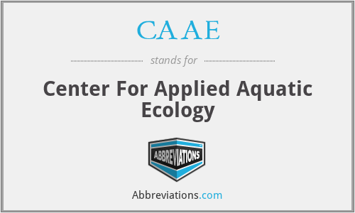 CAAE - Center For Applied Aquatic Ecology