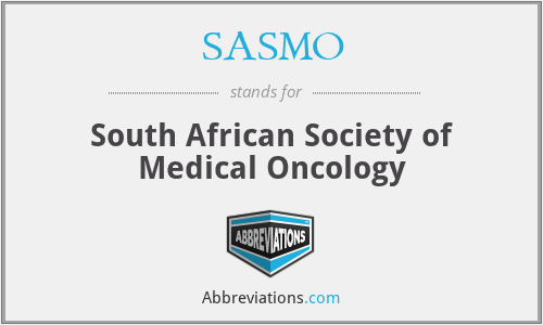 SASMO - South African Society of Medical Oncology