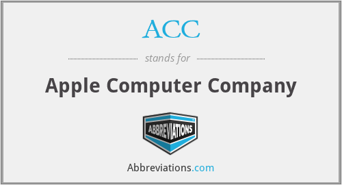 ACC - Apple Computer Company