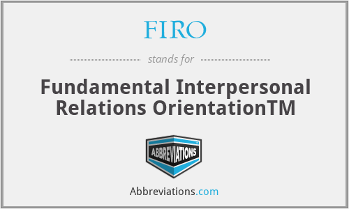 FIRO - Fundamental Interpersonal Relations OrientationTM