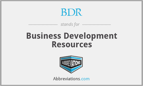 BDR - Business Development Resources