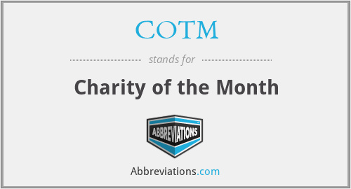 COTM - Charity of the Month