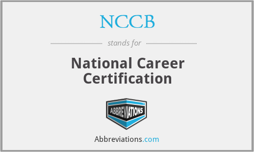 NCCB - National Career Certification