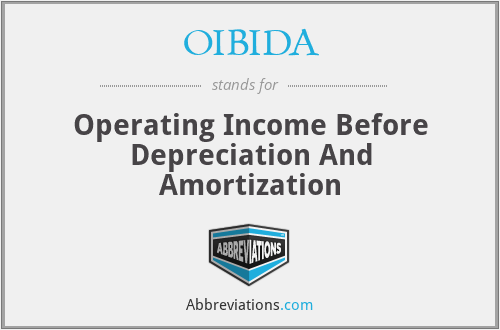 OIBIDA - Operating Income Before Depreciation And Amortization