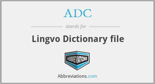 ADC - Lingvo Dictionary file