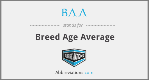 BAA - Breed Age Average