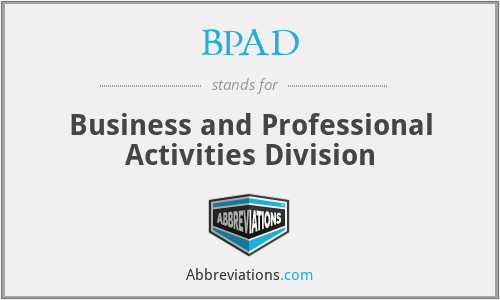 BPAD - Business and Professional Activities Division