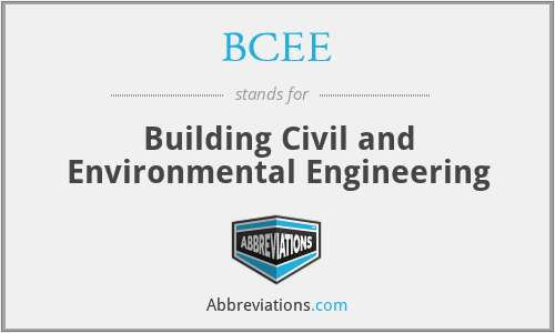 BCEE - Building Civil and Environmental Engineering