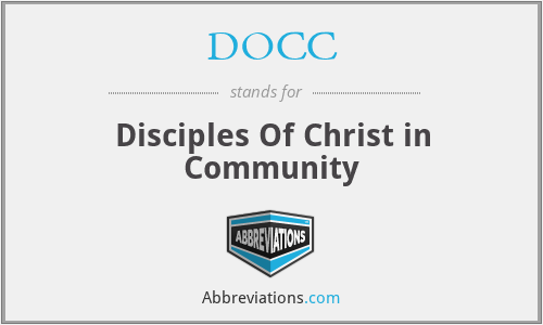 DOCC - Disciples Of Christ in Community