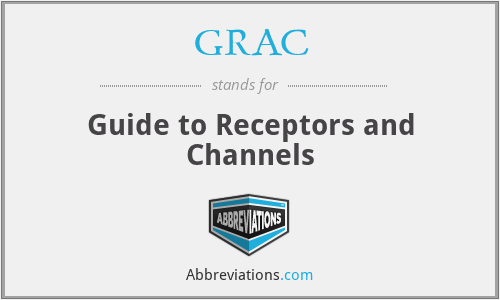 GRAC - Guide to Receptors and Channels