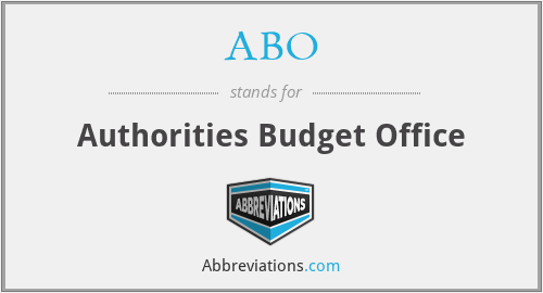 ABO - Authorities Budget Office