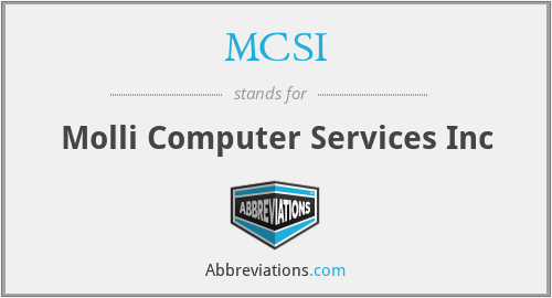 MCSI - Molli Computer Services Inc