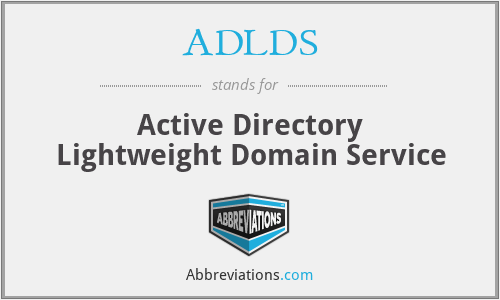 ADLDS - Active Directory Lightweight Domain Service