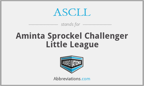 ASCLL - Aminta Sprockel Challenger Little League