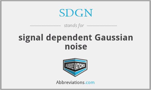 SDGN - signal dependent Gaussian noise