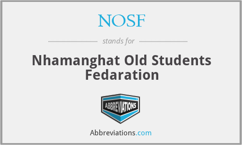 NOSF - Nhamanghat Old Students Fedaration