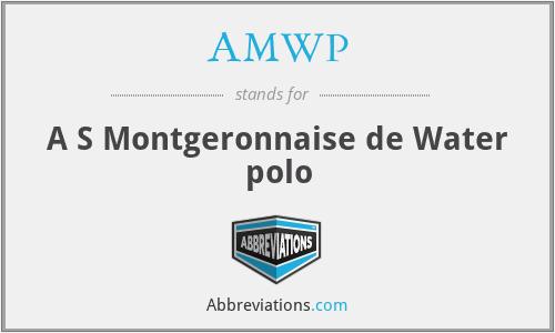 AMWP - A S Montgeronnaise de Water polo