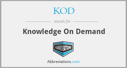 KOD - Knowledge On Demand