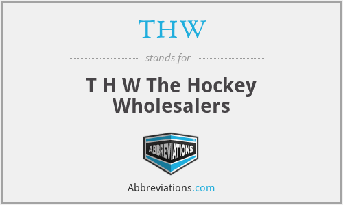 THW - T H W The Hockey Wholesalers