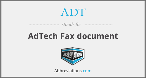 ADT - AdTech Fax document