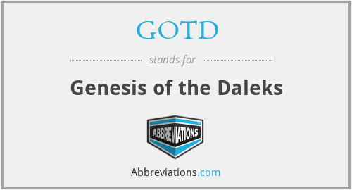 GOTD - Genesis of the Daleks