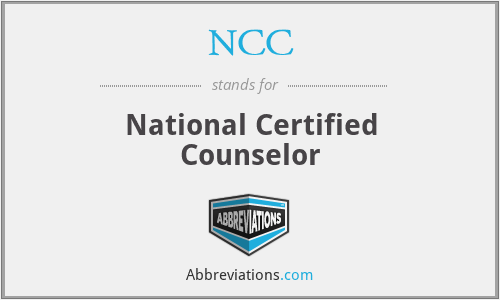 NCC - National Certified Counselor