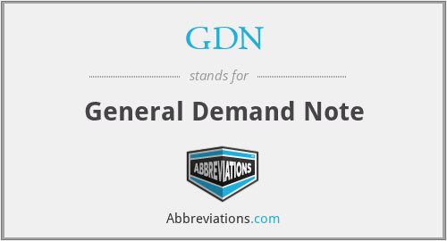 GDN - General Demand Note