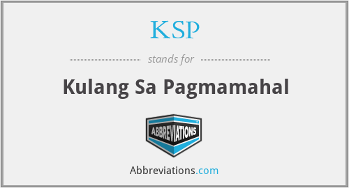 KSP - Kulang Sa Pagmamahal