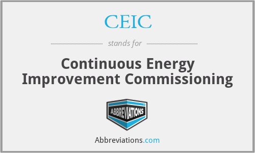 CEIC - Continuous Energy Improvement Commissioning