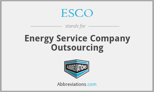 ESCO - Energy Service Company Outsourcing