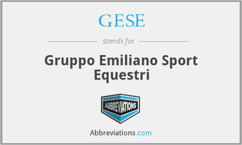 GESE - Gruppo Emiliano Sport Equestri