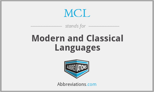 MCL - Modern and Classical Languages