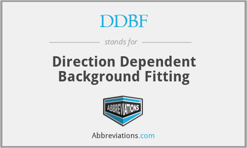 DDBF - Direction Dependent Background Fitting