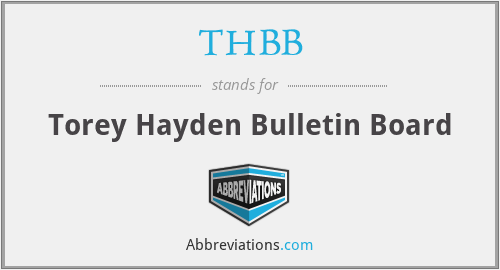 THBB - Torey Hayden Bulletin Board