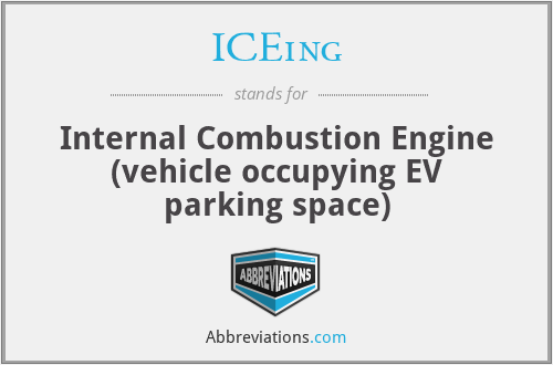 ICEing - Internal Combustion Engine (vehicle occupying EV parking space)