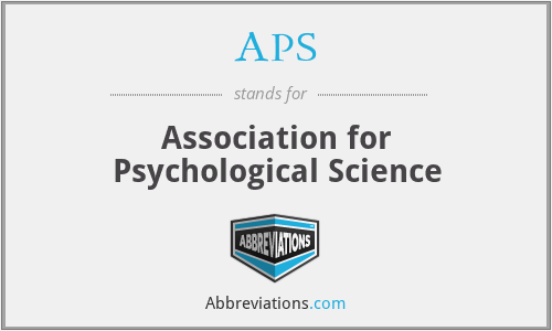 APS - Association for Psychological Science