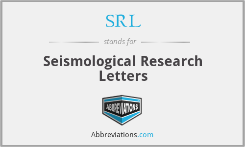 SRL - Seismological Research Letters
