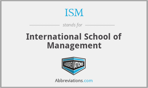 ISM - International School of Management