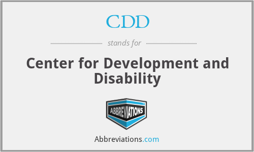 CDD - Center for Development and Disability