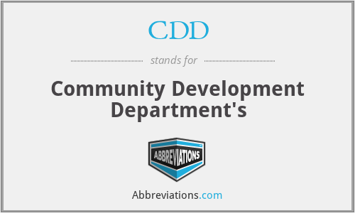 CDD - Community Development Department's