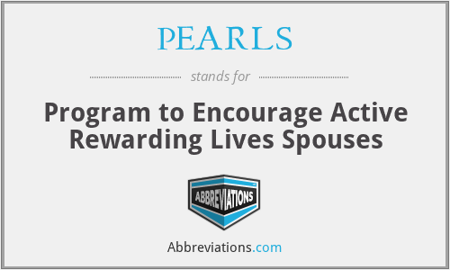 PEARLS - Program to Encourage Active Rewarding Lives Spouses