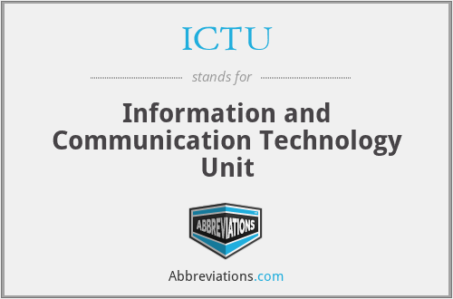 ICTU - Information and Communication Technology Unit