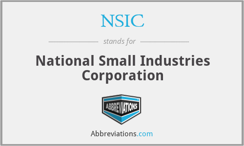 NSIC - National Small Industries Corporation