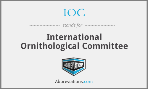 IOC - International Ornithological Committee