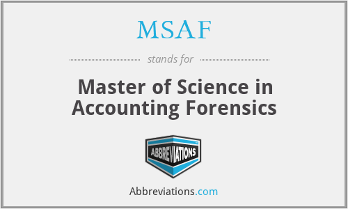 MSAF - Master of Science in Accounting Forensics