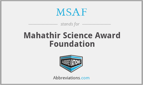 MSAF - Mahathir Science Award Foundation