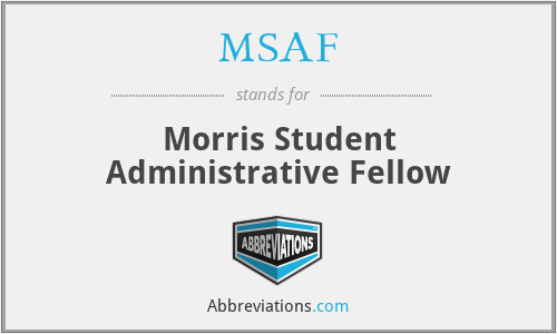 MSAF - Morris Student Administrative Fellow