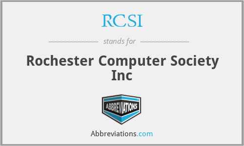 RCSI - Rochester Computer Society Inc