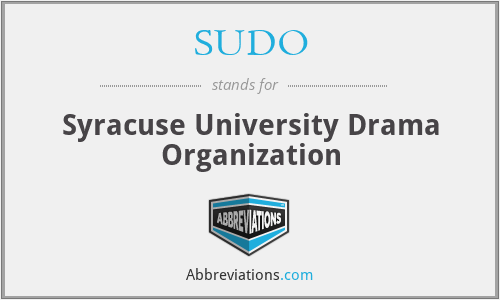 SUDO - Syracuse University Drama Organization
